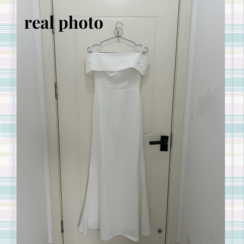 Robe De mariée sirène élégante en Satin doux, épaules dénudées, longueur au sol, Simple, personnalisée