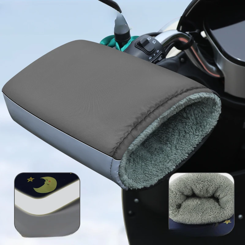 Universal ฤดูหนาวถุงมือรถจักรยานยนต์ Handlebar Muffs แถบสะท้อนแสง WARM Handle Bar ถุงมือสําหรับรถจักรยานยนต์สกู๊ตเตอร์ขี่