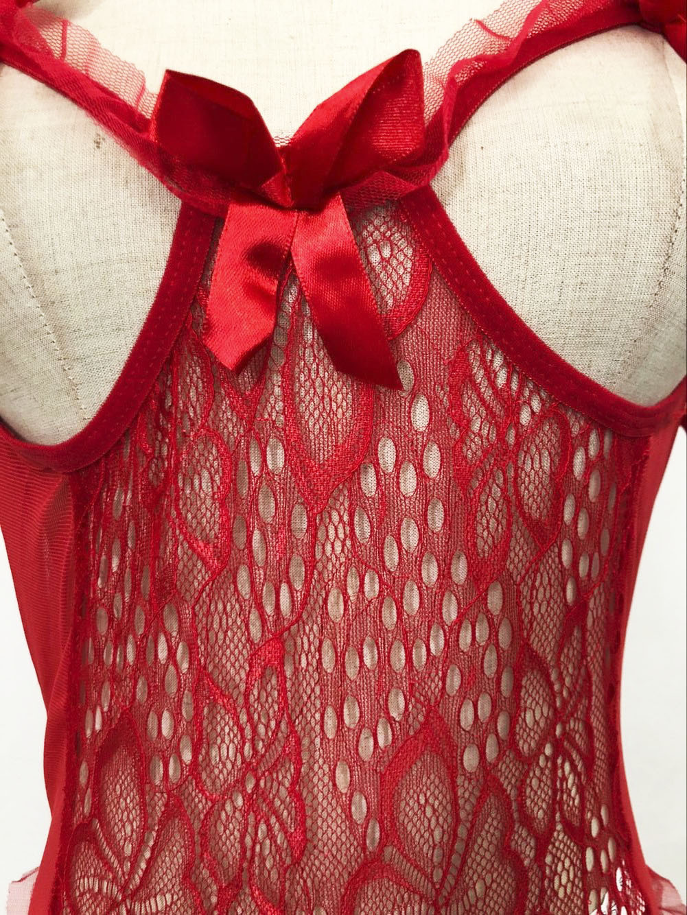 Sexy lingerie de renda plus size roupa interior feminina renda moldar arco-decorado sexy estilo exótico vestido justo terno