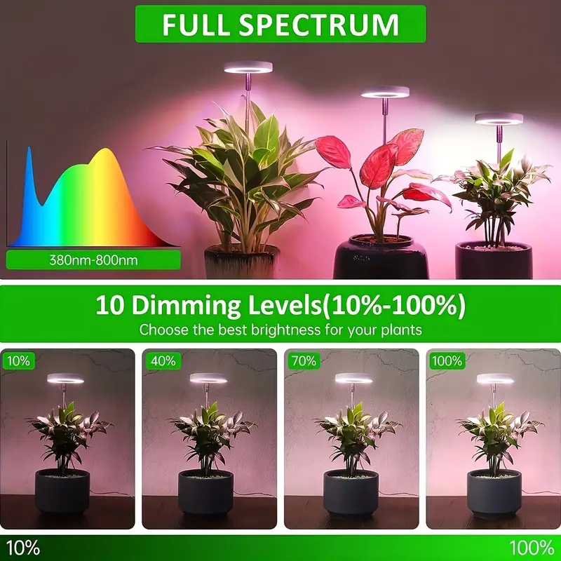LED 植物成長ライト屋内植物フルスペクトル成長ランプ自動タイマー USB フィトランプ温室植物成長ランプ