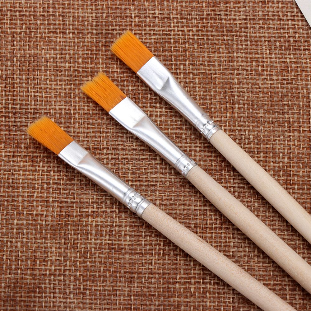 10Pcs Drawing Brush Wood Handle Painting Pen Hook Line Pen Paint Brushes Calligraphy Watercolor Art Supplies