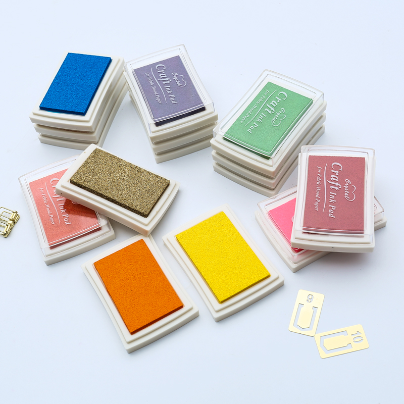 1ชิ้น15สีแผ่นหมึกขนาดใหญ่น้ำมันกระดาษสมุดแพลนเนอร์แสตมป์ซิลิโคนไดอารี่บัตรไม้กระดาษของขวัญงานฝีมือ