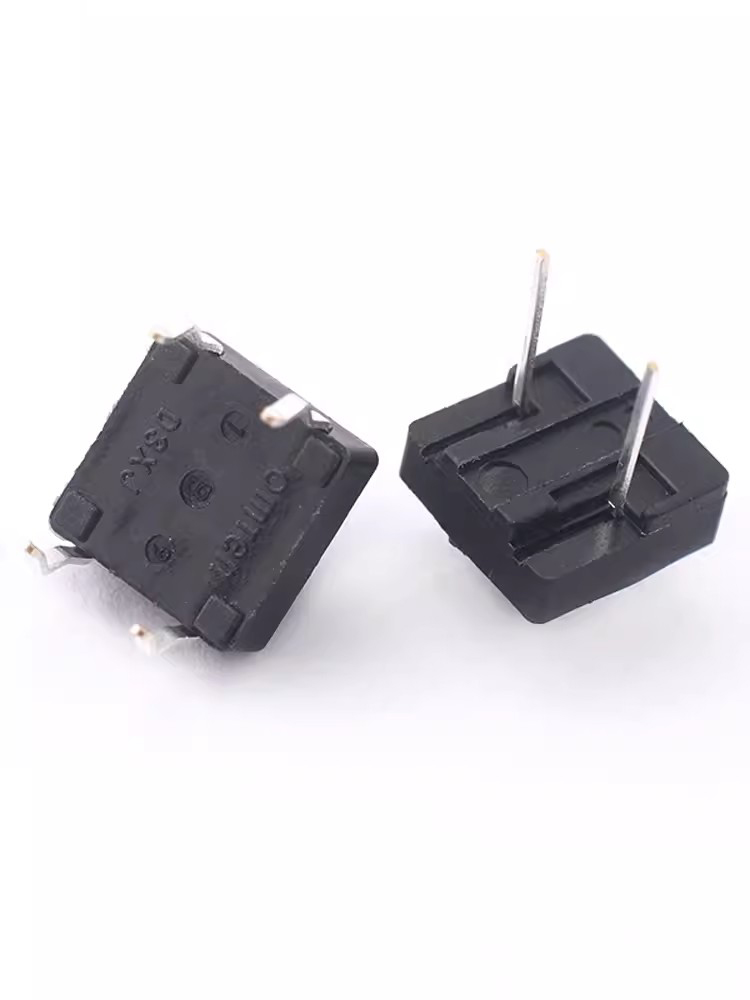 10PCS Touch switch 8*8*5 Pin 5H Silica Gel Silent Button 8*8*5MM Two Feet FeetPin Conductive Silicone Button switch 4pin 8x8x5 m