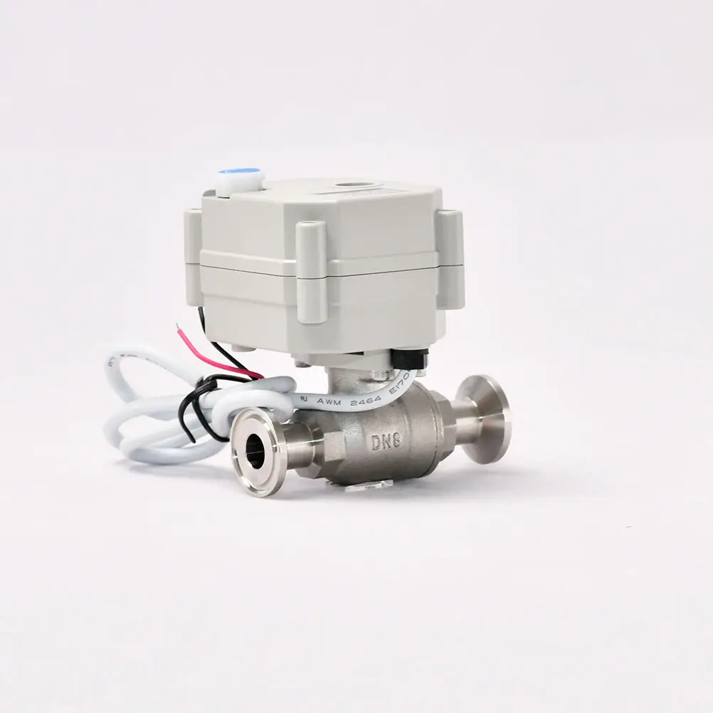 บอลวาล์วไฟฟ้าแบบ2ทิศทาง Rs485อัจฉริยะระบบไฟฟ้ากระแสสลับ DC9-24V มินิควบคุมน้ำหัวฉีดสแตนเลสบอลวาล์วเปิดแบบปกติ