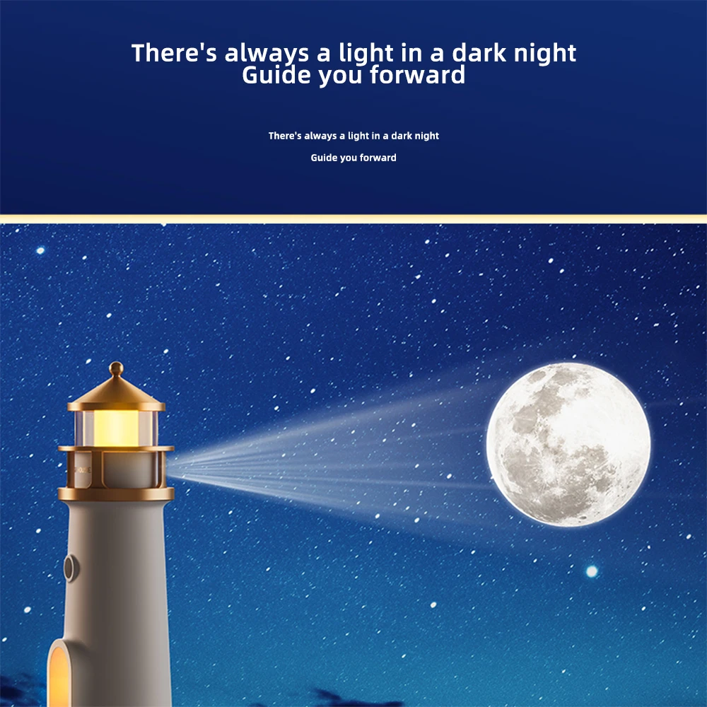 Luci di proiezione lunare trasparenti, interruttori di rilevamento umano sensibili e luci notturne con funzioni di luminosità lunga commutabile