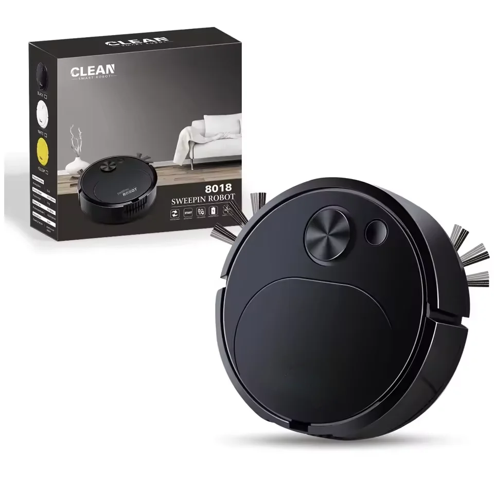 Nuevo Robot aspirador de barrido USB, fregado 3 en 1, inalámbrico inteligente, 1500Pa, limpieza de arrastre, barrido de suelo para el hogar y la Oficina