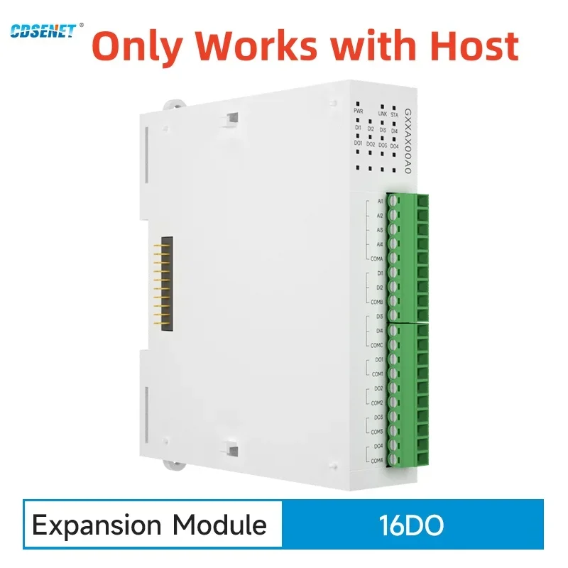 16DO Erweiterung Remote IO Modul RS485 Ethernet CDSENET GXXAX00A0 Analog Switch Erfassung Modbus TCP RTU Funktioniert mit Host