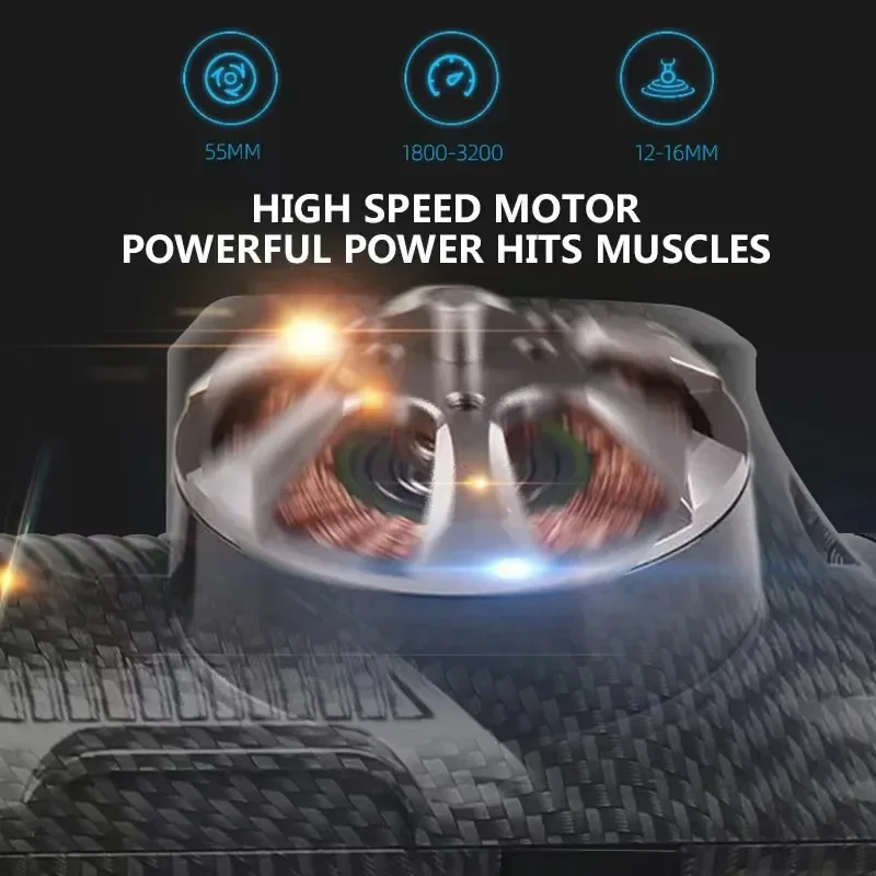 Fascial นวดปืนไฟฟ้า Percussion ปืนพกนวดคอกลับกล้ามเนื้อเนื้อเยื่อลึกนวดผ่อนคลายปืนฟิตเนส