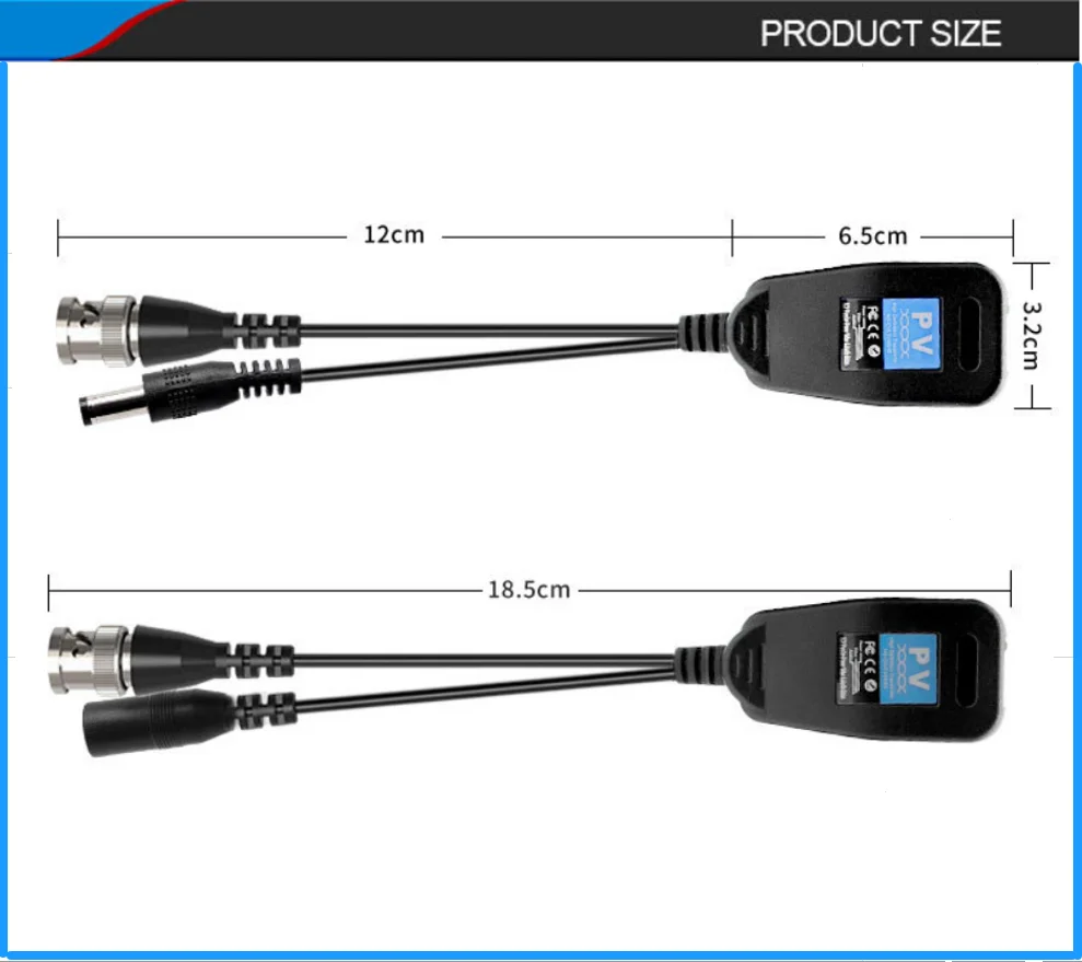 1CH Passieve Balun RJ45 CCTV Video Transceiver Coax BNC Voeding Power Connectors Voor HDCVI HDTVI AHD Analoge High Definition Camera
