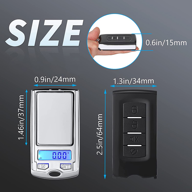 1 ชิ้น 200 กรัม/100 กรัม 0.01 กรัม Precision แบบพกพารถรูปร่าง Mini Digital Pocket Electronic Gram Scale พร้อมจอแสดงผล LCD และแบตเตอรี่