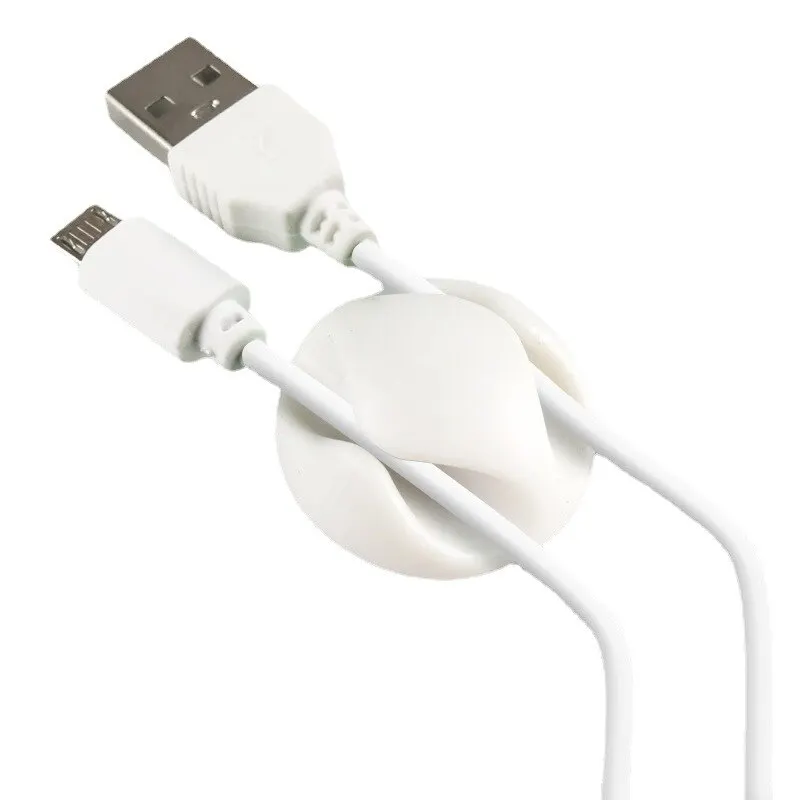 케이블 와인 더 실리콘 USB 케이블 데스크탑 깔끔한 관리 클립 마우스 헤드폰 와이어 주최자 용 케이블 홀더