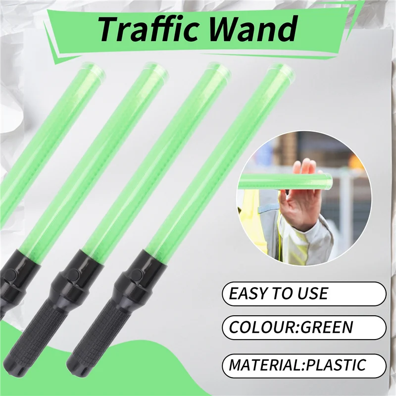 A19F-4Pack varinha de tráfego 54cm led varinha de controle de tráfego varinha de luz de segurança com 2 modos de piscamento varinha de sinal de marshaling de ar