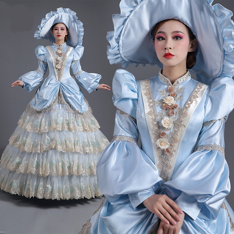 Vestidos femininos do século 18, marie antoinette, vestidos longos vitorianos rococó, roupas de teatro histórico