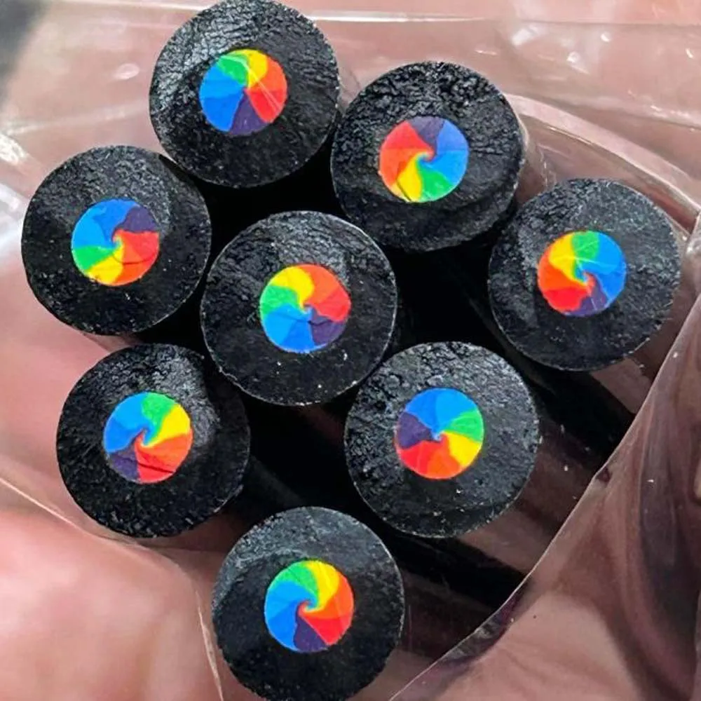 12 Stück Buntstifte aus Holz, sieben Farben in einem Regenbogenstift, geeignet zum Malen, Graffiti, Kunstkreation