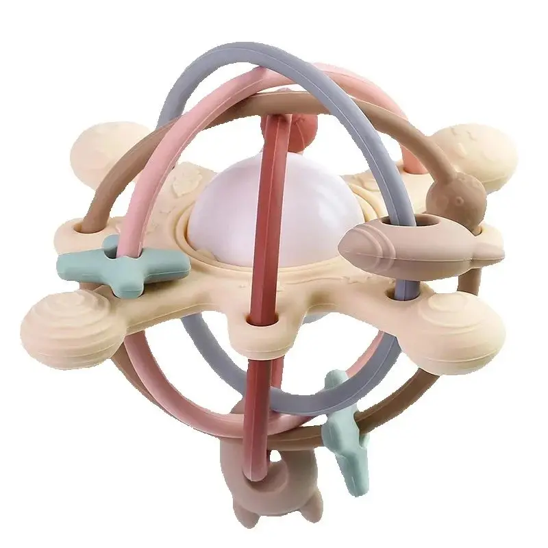 Sonaglio e massaggiagengive sensoriale Campana da letto in silicone Palla Montessori Neonato Giocattoli Regalo per bambini per bambini Giochi di sviluppo 0 36 mesi
