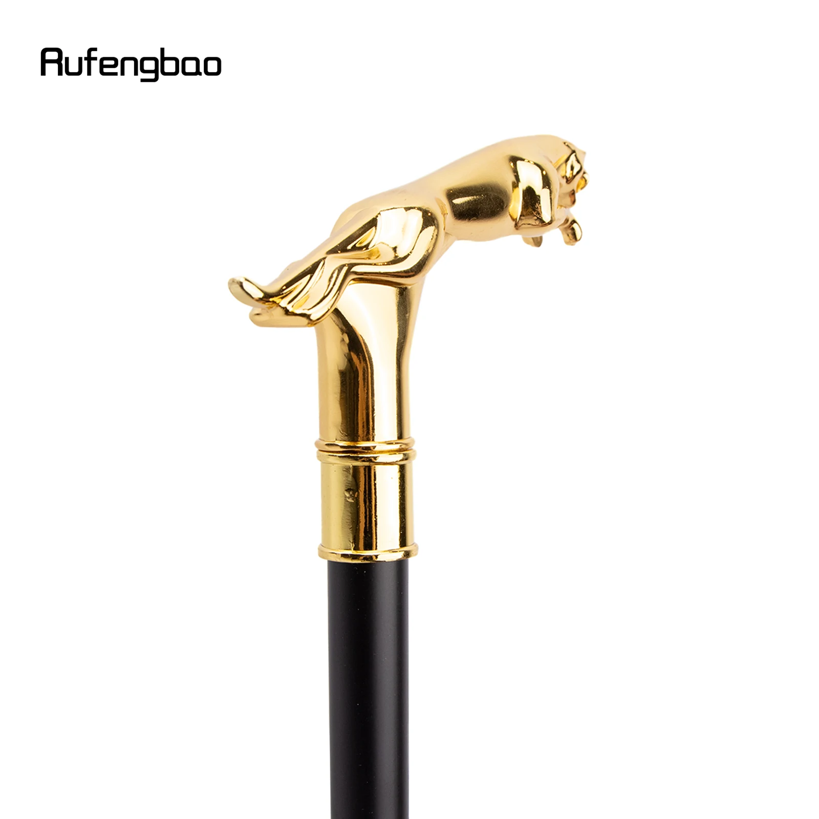 หรูหราทองเสือดาวพร้อมแฟชั่นเดิน Stick สำหรับตกแต่งเดิน Cane Elegant Crosier ลูกบิดเดิน Stick 93ซม.