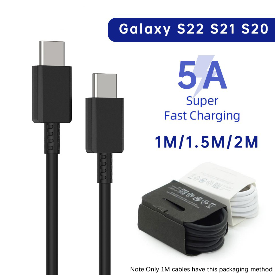 1-2PCS PD 45W/25W Type C Cable For Samsung Galaxy S20 S21 S22 S23 S24 Ultra Note 10 5G 20 A53 A54 Fast Charging USB C Data Cable