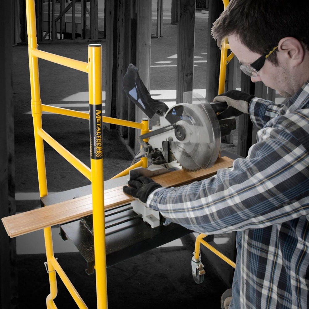 Mini Folding Steel Scaffold - 500-Lb. Capacity, Model Number I-IMCN