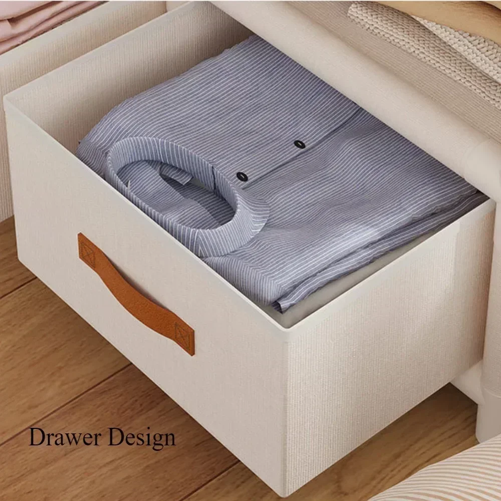 Wardrobe for HomeUse Bedroom Simple and LargeCapacityFabric Cabinet Sturdy and DurableDust-proof Storage Wardrobe Organizer Rack