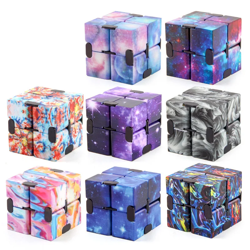 Starry Sky Infinity Magic Cube ปริศนาสแควร์ของเล่นบรรเทาความเครียดเกมมือสี่มุมเขาวงกตของเล่นเด็กผู้ใหญ่ Decompression