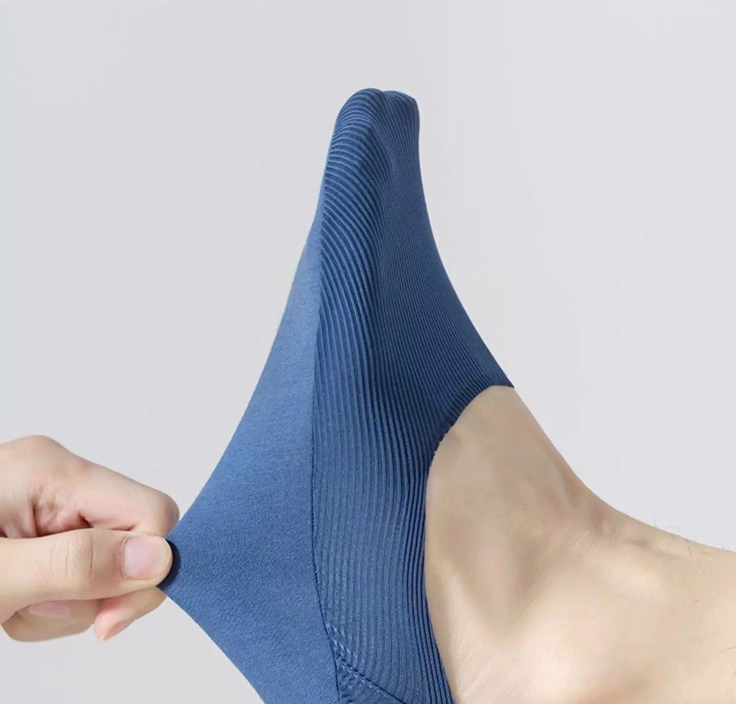 5/10 Paar Sommer-Bootssocken aus dünner Eisseide für Herren, rutschfest und fällt nicht ab, unsichtbare Socken mit flachem Mund