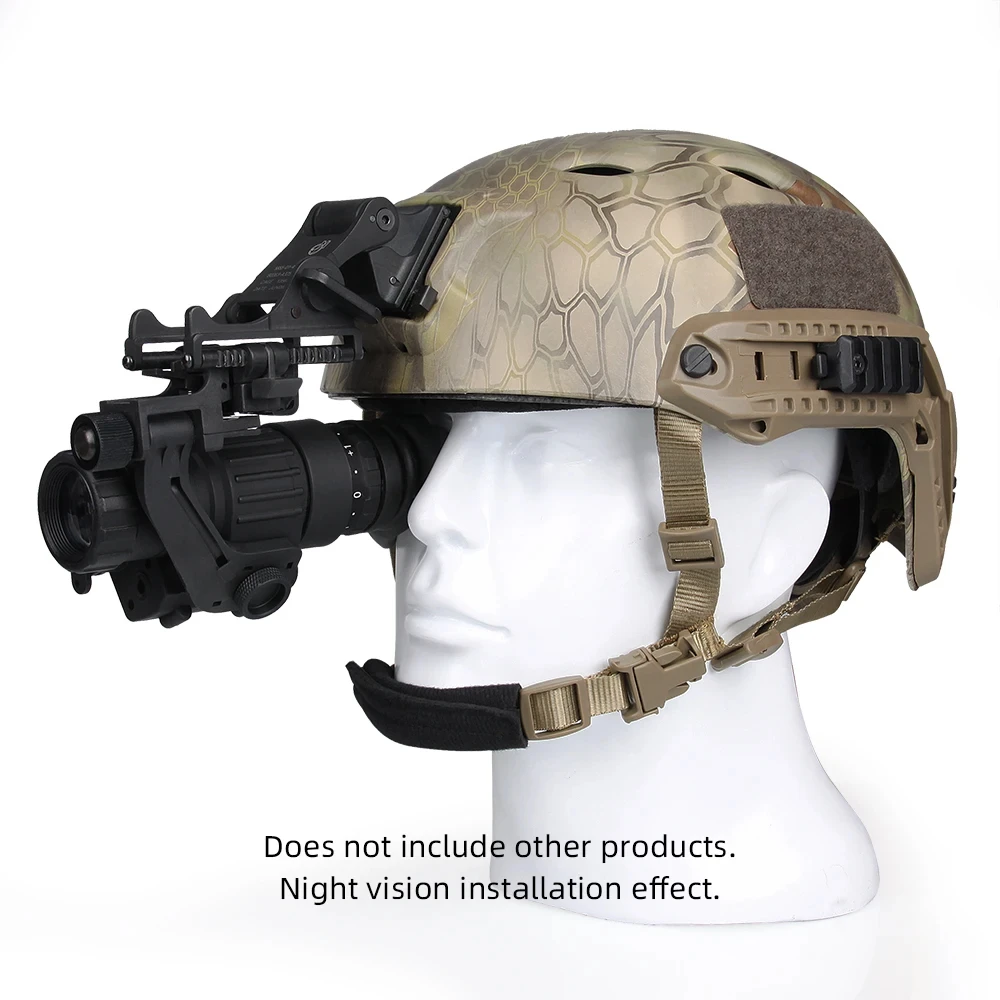 BOOIU J アームナイトビジョンマウント AN/PVS-14 単眼 NVG ダブテールナイトビジョンスコープ戦術的な高速ヘルメットマウント J アームアダプター