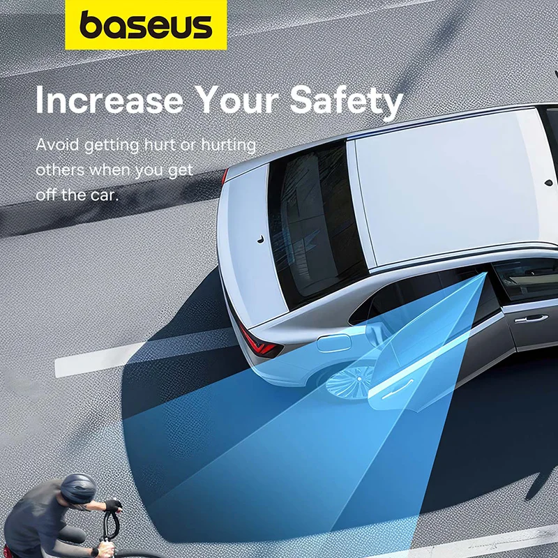 Baseus espelho retrovisor para banco traseiro de carro, visão completa, ângulo amplo de 360 graus, assistente de segurança, à prova d'água, espelho retrovisor automático