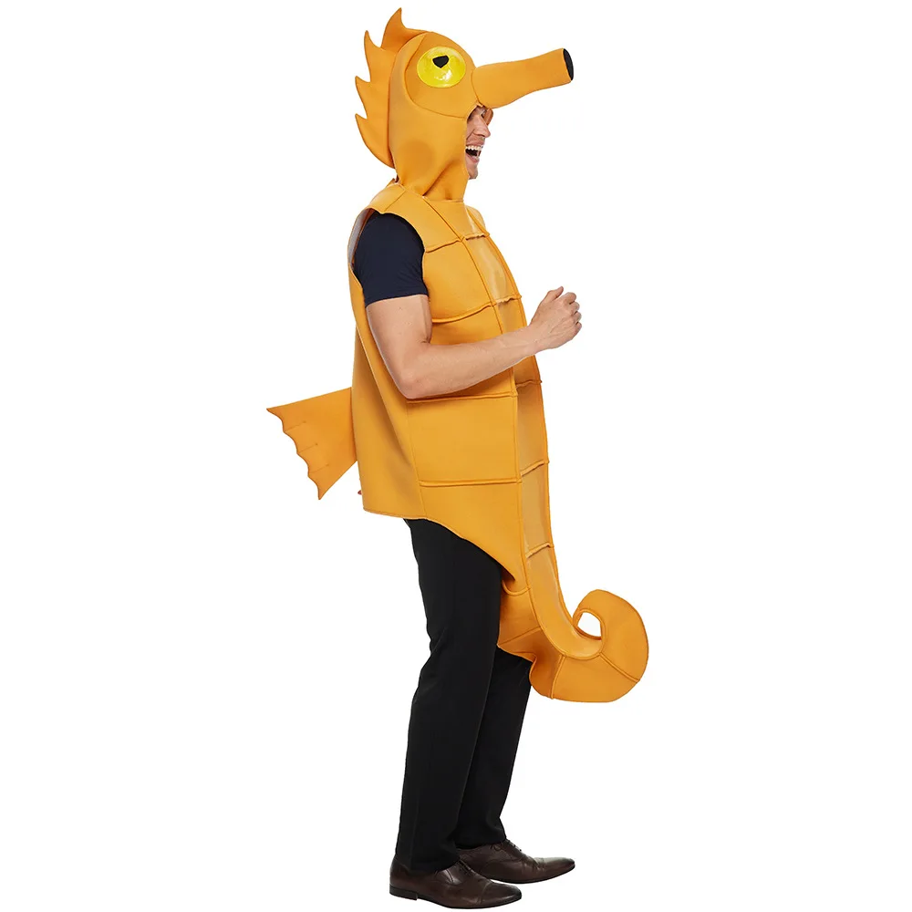 New Funny Composite Animal Costume for Halloween Adult Seahorse Cosplay Costume Props