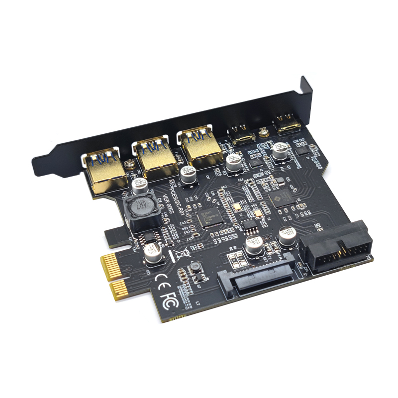 Tipo c usb 3.2 gen1 pcie cartão hub usb 3.0 pci express placa pci-e pci e usb 3 adaptador multiplicador usb3 3.1 controlador riser cartões