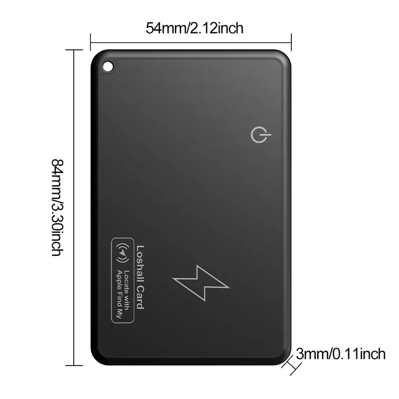 Mini Wallet Tracker Card Wireless Charging Tracking Location Waterproof GPS Locator Work with Apple Find My App Tracker for IOS