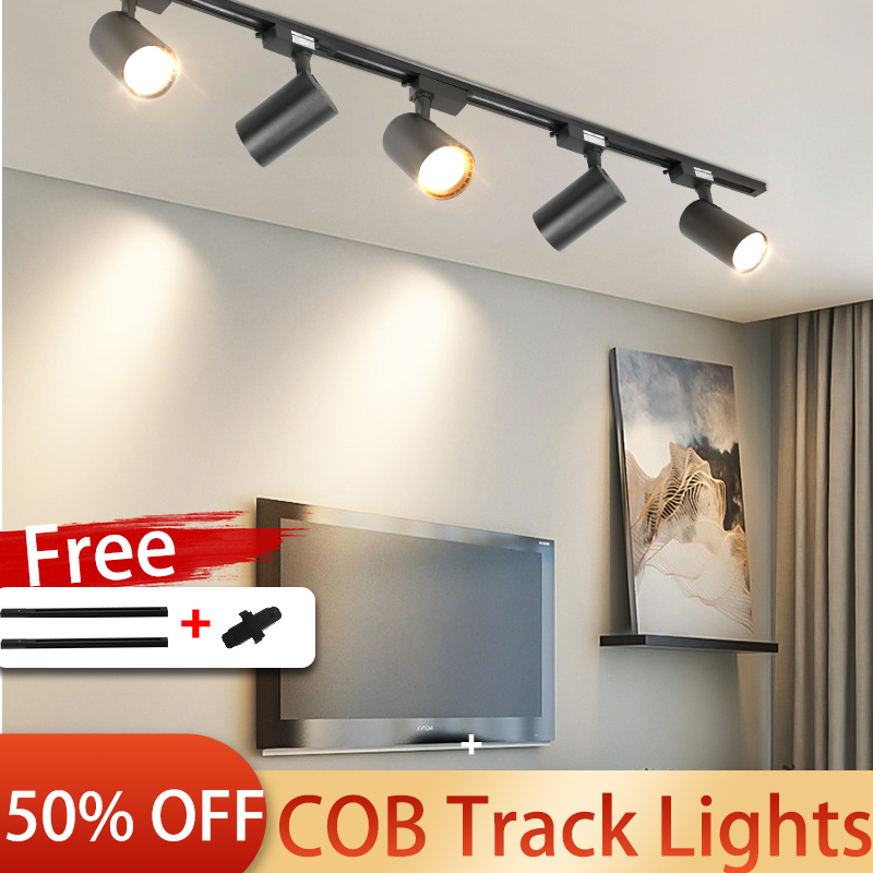 Volle Sets Schienen Licht Led Spot Schiene Beleuchtung Leuchte 110V 220V Decke Licht Led-strahler für Wohnzimmer decor Schienen Lampe