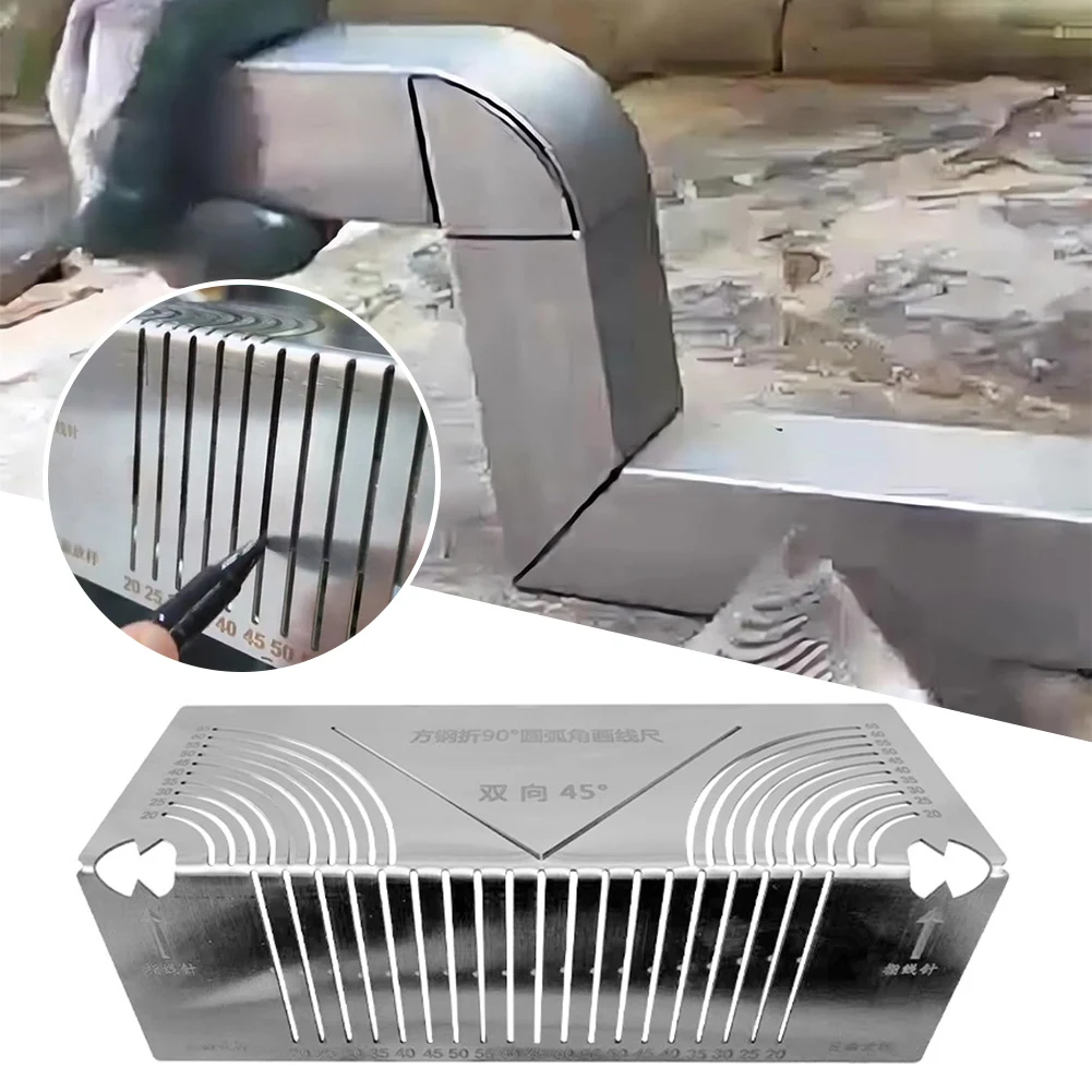 Herramienta de marcado de arco de ángulo flexible de precisión para guía de corte de sillín de tubo de Metal de 20-100MM herramientas de medición de instalador de tuberías