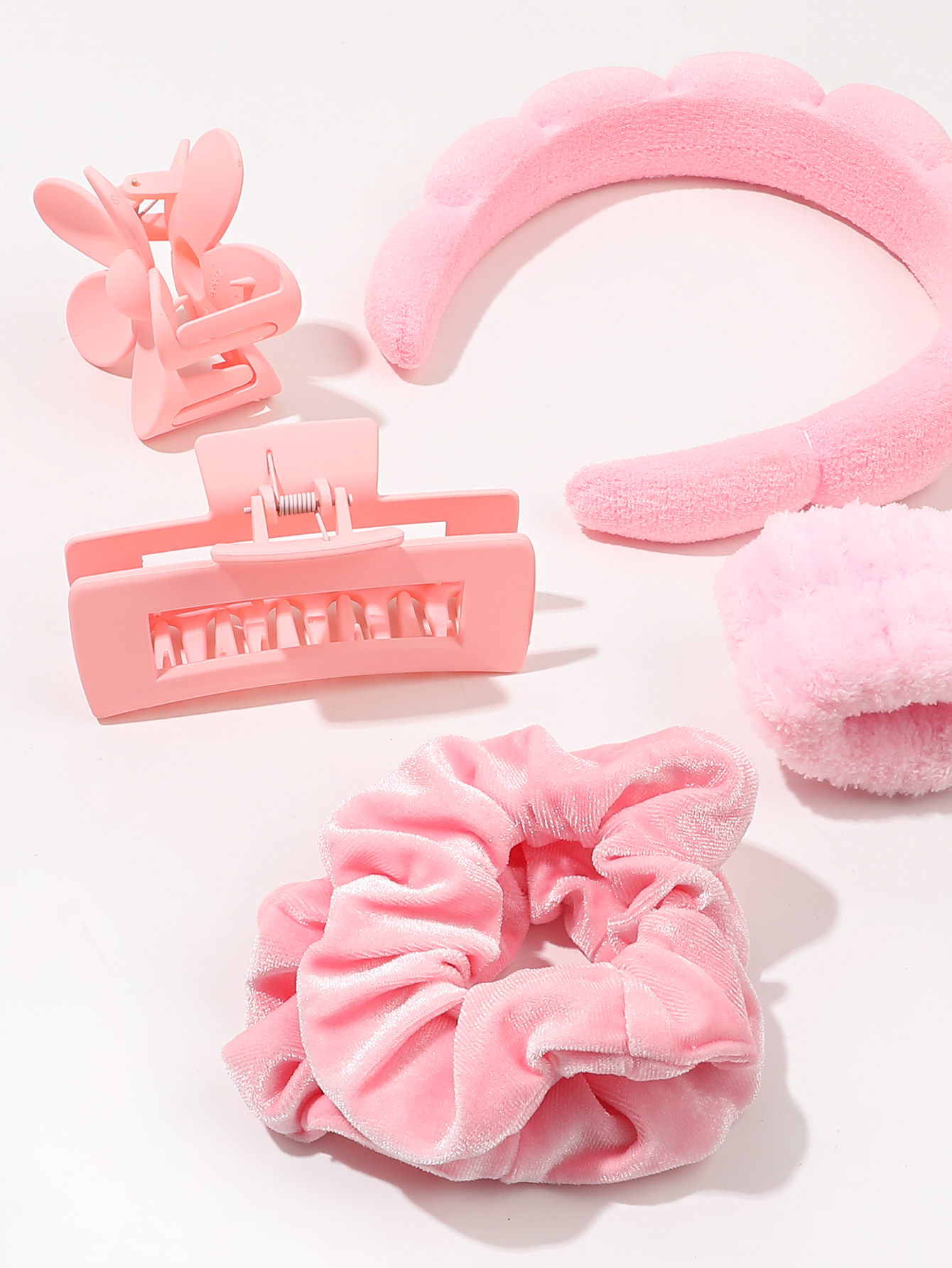 7 Stück modische Mikrofaser-Wascharmbänder, Haargummis, geschwollenes Stirnband, Spa-Blasen-Stirnband zum Waschen von Gesicht, Make-up, Dusche, Hautpflege