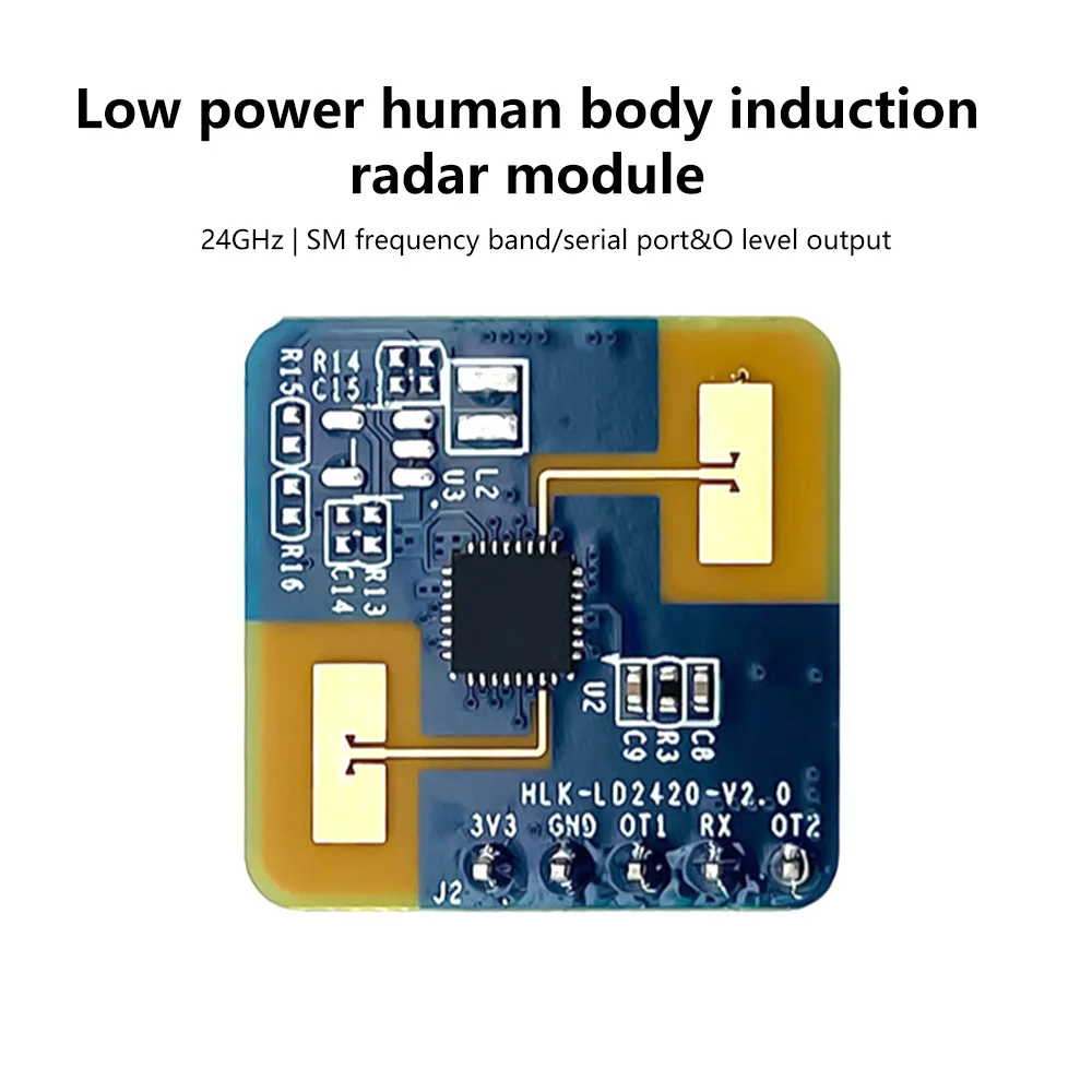 LD24120 mmWave 24G rango de Radar 0,75 m-6 m Módulo de Sensor de Radar de detección de distancia HLK-2410S FMCW Módulo de detección de presencia humana