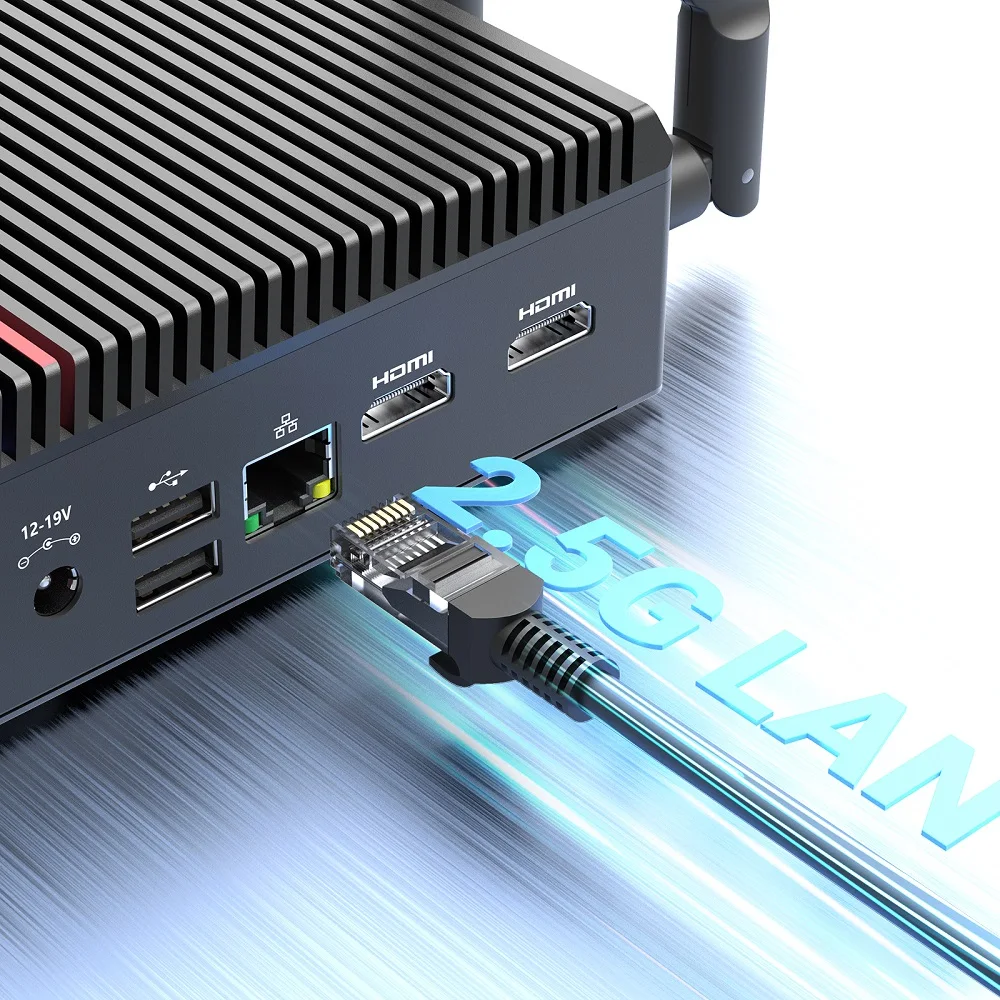 MINIX Z100 fanless mini PC , 16GB DDR4, 512GB M.2 PCIe X4 NVMe SSD Windows 11 Desktop Computer,2.5 GbE Ethernet, HDMI 4K