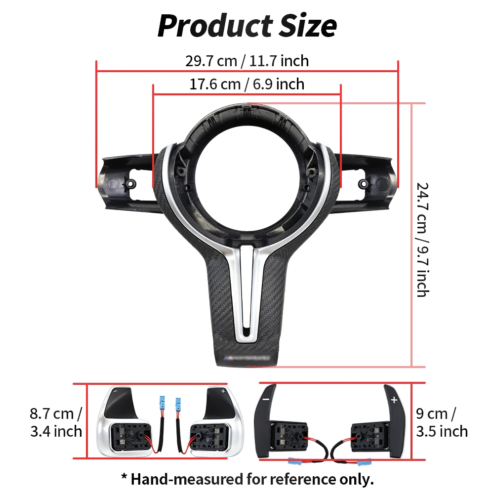 For bmw F10 f30 steering wheel Cover Kit  F20 F25 F26 F48 M3 M6 550D 328M Remote Cruise Control Speed Button Switch Shift Paddle
