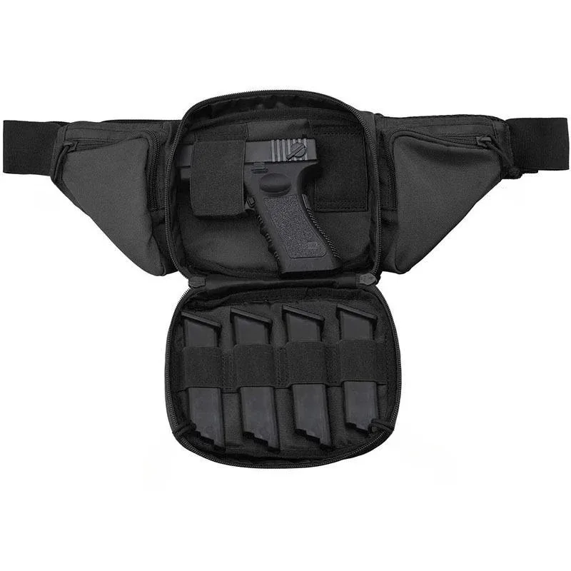 Bolsa de pistola Stealth Waist Pack para exteriores |   Bolsa de almacenamiento con múltiples compartimentos |   Organizador EDC de perfil bajo