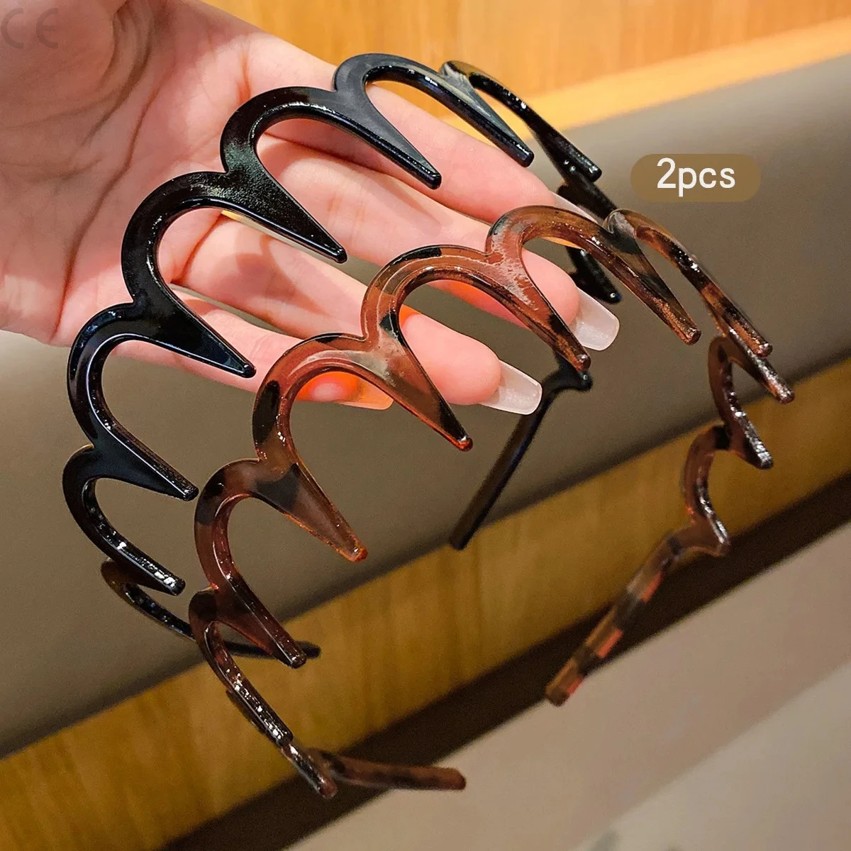 2 pinzas para el cabello rojas de Internet con dientes y pinzas para el cabello antideslizantes adecuadas para uso diario como accesorios para el cabello
