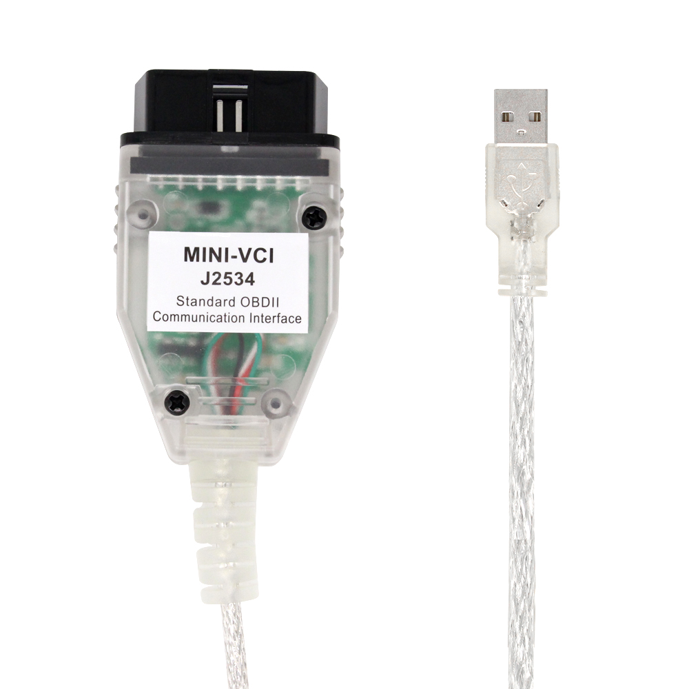 V18.00.008 Mini Vci pour Toyota J2534 OBD2 câble de Diagnostic de voiture puce FTDI TIS Techstream MINI-VCI OBD2 Scanner de Diagnostic automatique