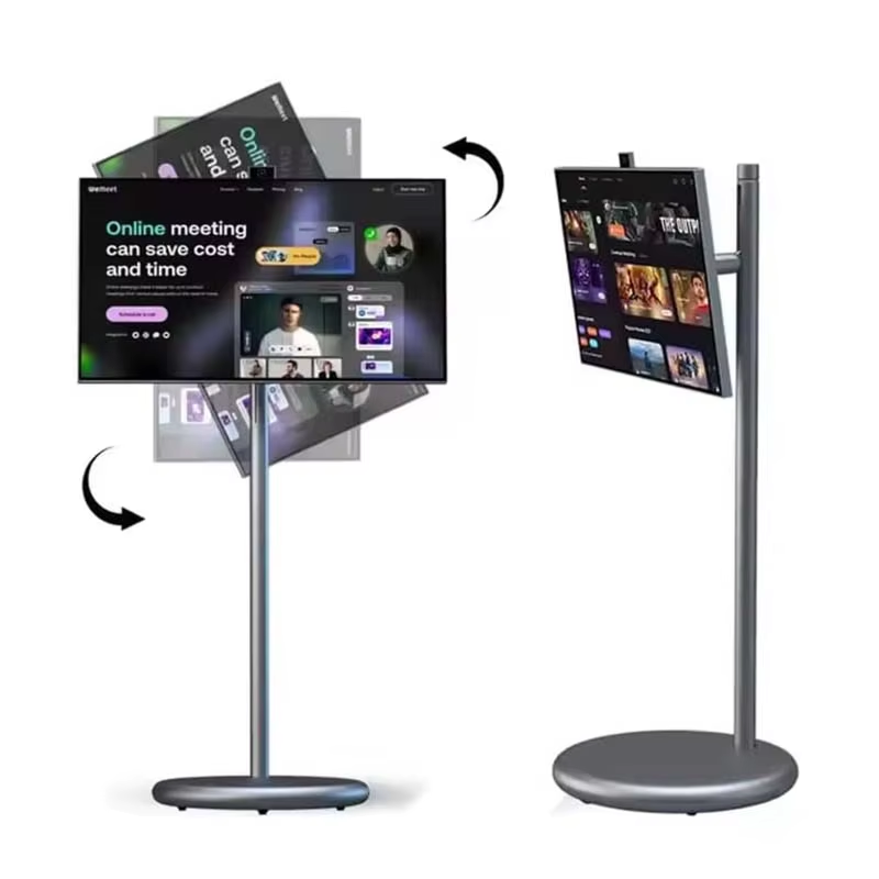 ทีวีหน้าจอสัมผัส Android 13 Global 27", 8 Core Cpu 8G+128G แท็บเล็ต, ขาตั้งแบบถอดได้, กล้องซ่อน 8Mp เครื่องสตรีมมิ่งสด
