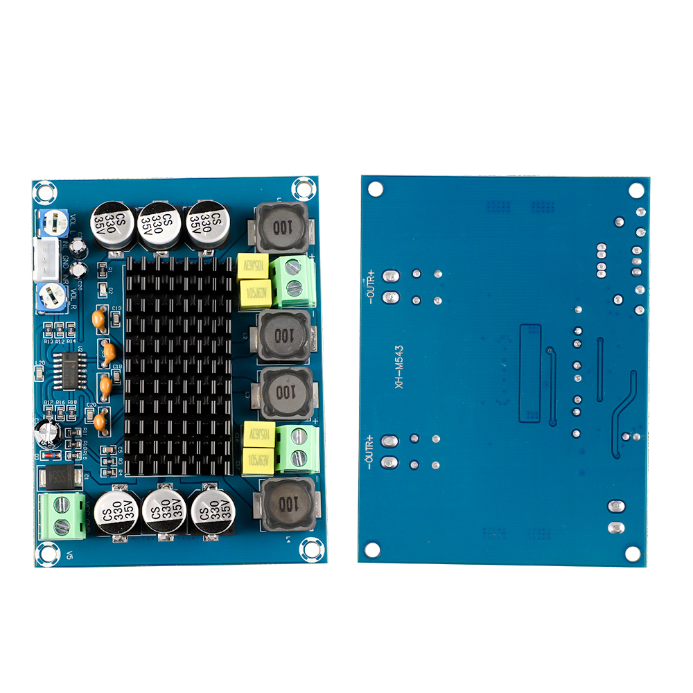 DC 12V 24V 2*120W Audio Amplifier Board Dual Channel Stereo High Power Digital Audio Power Amplifier Board for Speaker Music