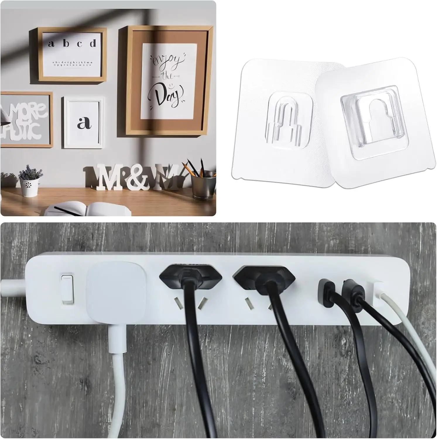 Ganchos de pared adhesivos de doble cara, colgador de ventosa transparente fuerte, ganchos con ventosa, soportes de enchufe de almacenamiento para cocina y baño