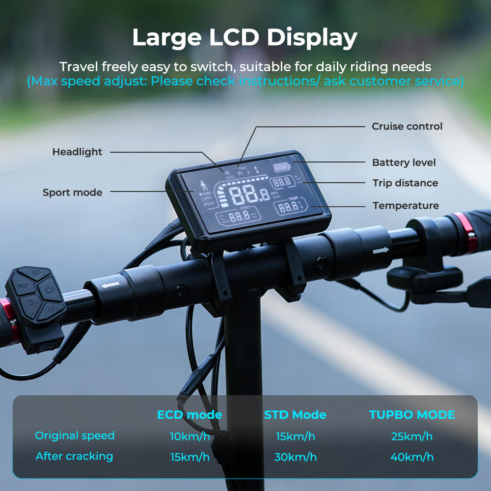IScooter-Trottinette électrique ibery, 800W, 48V, 15Ah, écran LCD, 10 pouces, vitesse de 40 km/h, autonomie de 40km