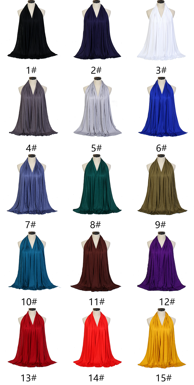 Premium modal algodão jérsei hijab cachecol longo xale muçulmano liso macio turbante gravata cabeça envoltórios para mulheres áfrica bandana 170x60cm