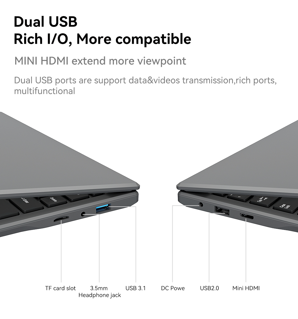 Adreamer 13.3-inch Laptop LeoBook13 Notebook 1920*1200 IPS Windows 10 Intel N4020 4G RAM 256G SSD Portable for Student Business