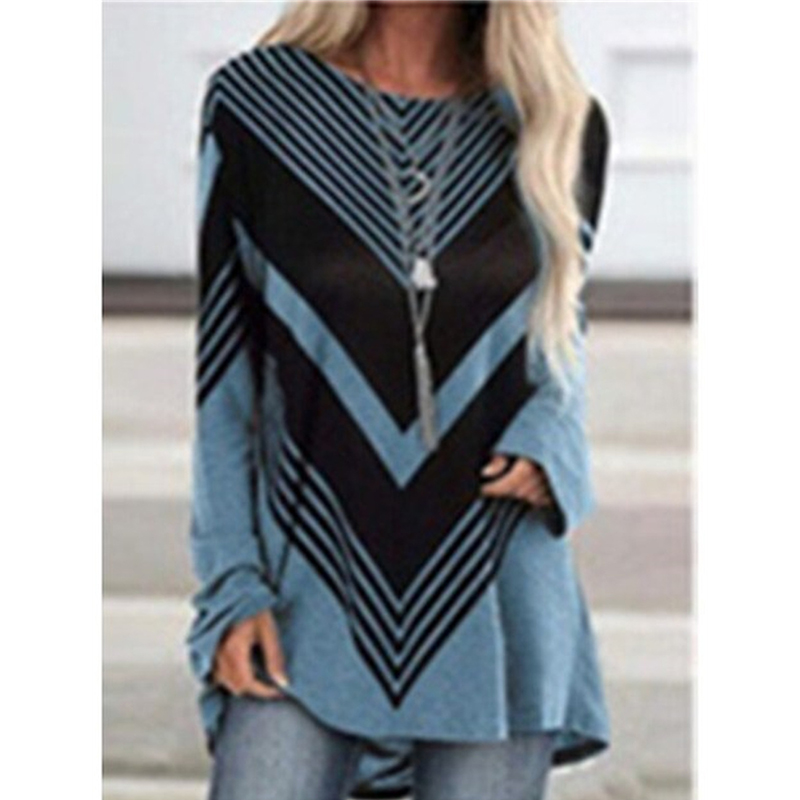 2024 Newt-Camiseta informal de manga larga con cuello redondo, camiseta estampada, ropa cómoda de alta calidad, gran versión de manga larga para mujer