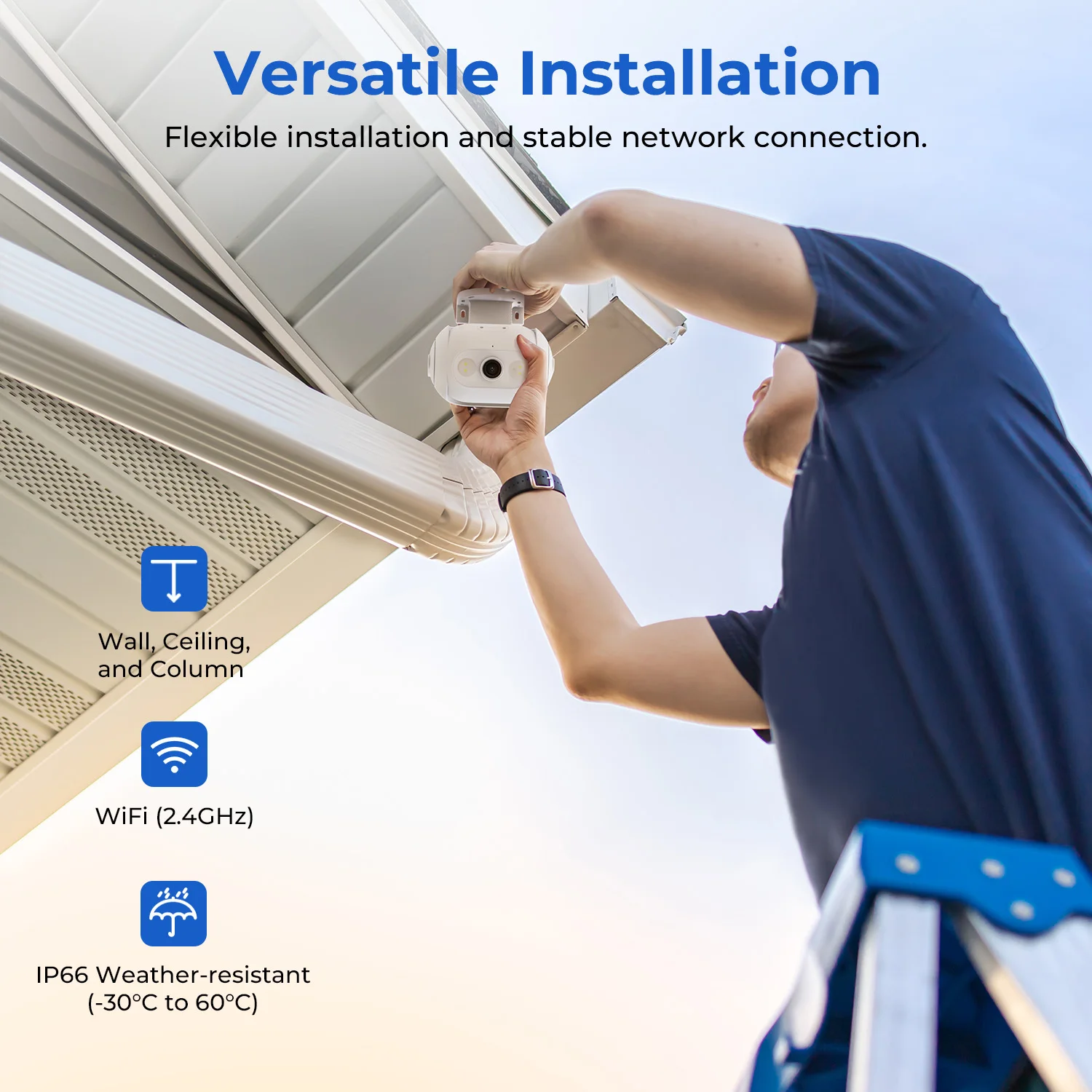 IMILAB EC5 Cámara reflectora 3MP 2K Vigilancia de seguridad al aire libre Visión nocturna en color Seguimiento humano 360 °   Deterrencia automática PTZ