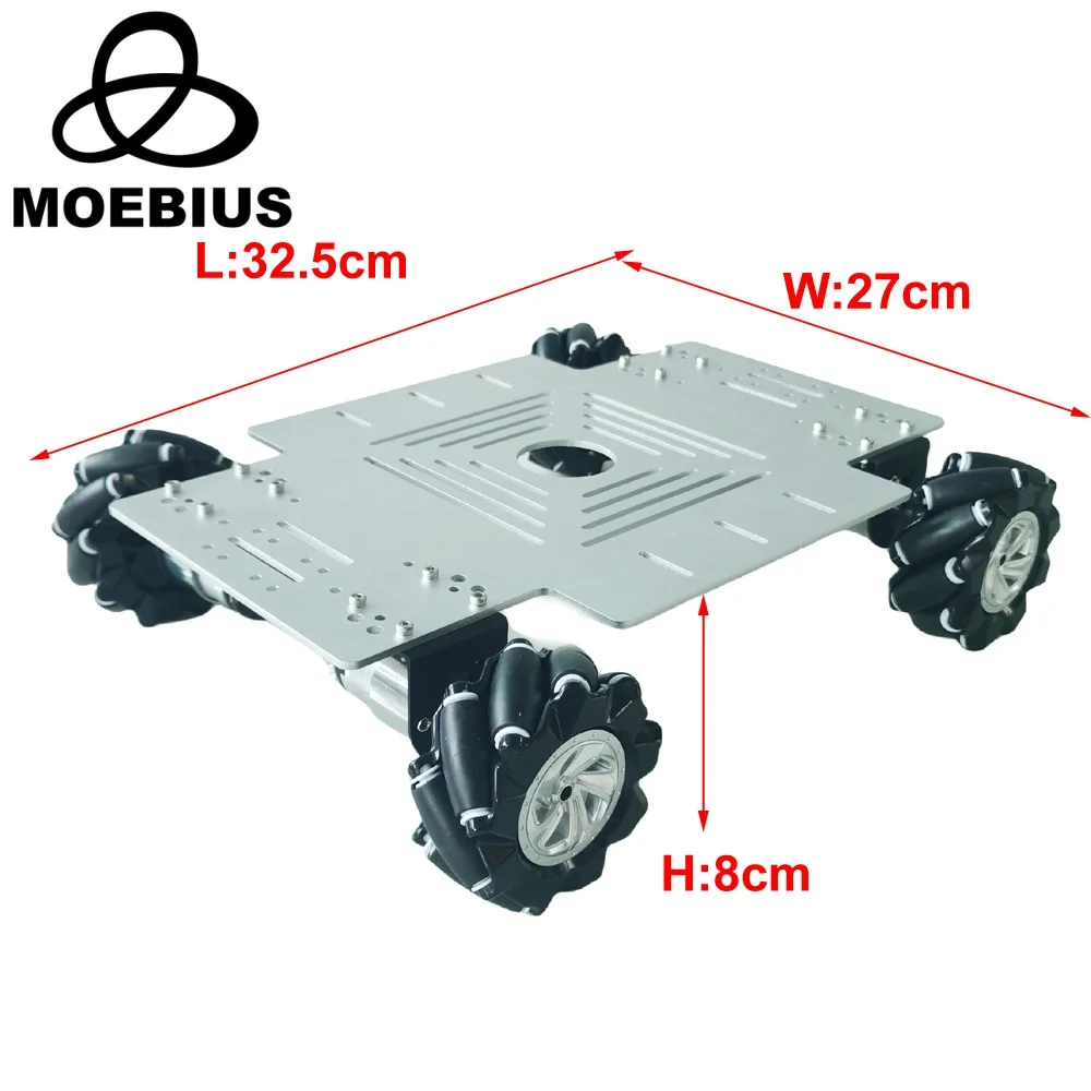 15kg Last 4WD 80mm Mecanum Rad Roboter Auto Chassis Kit mit DC 12V Encoder Motor für Arduino Himbeer Pi DIY Projekt Stiel Spielzeug