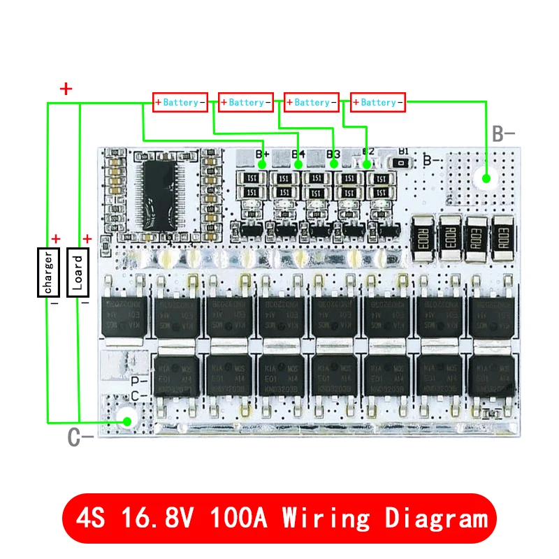 5S 4S 3S BMS 100A 21V 18V 16.8V 12V 18650 Li-Ion LMO Ternary LITHIUM แบตเตอรี่ Circuit Board BALANCE ชาร์จ