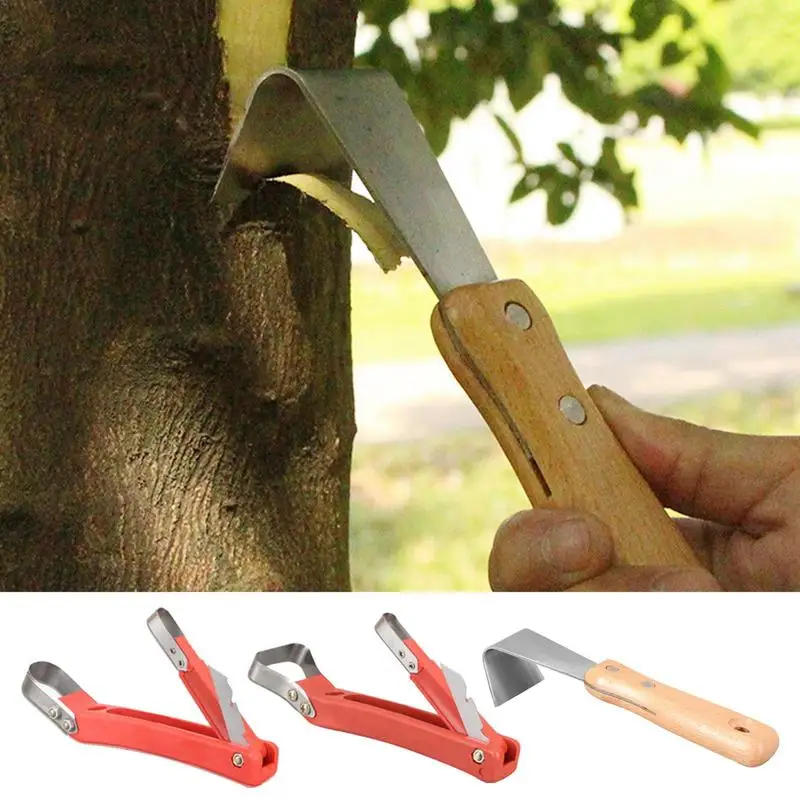 Cuchillo especial multiusos para raspar corteza, herramienta para injerto de fruta, cortador de hoja de corteza podadora, floristería, corte de vivero, planta de árbol